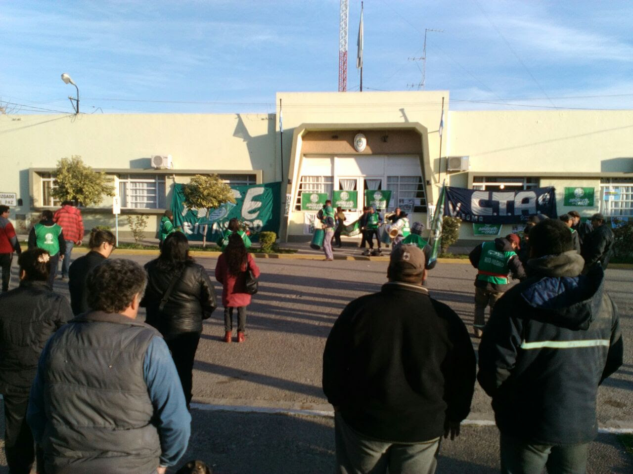 ATE protesta en el municipio de Beltrán por aumento salarial y lanza paro de 48 horas