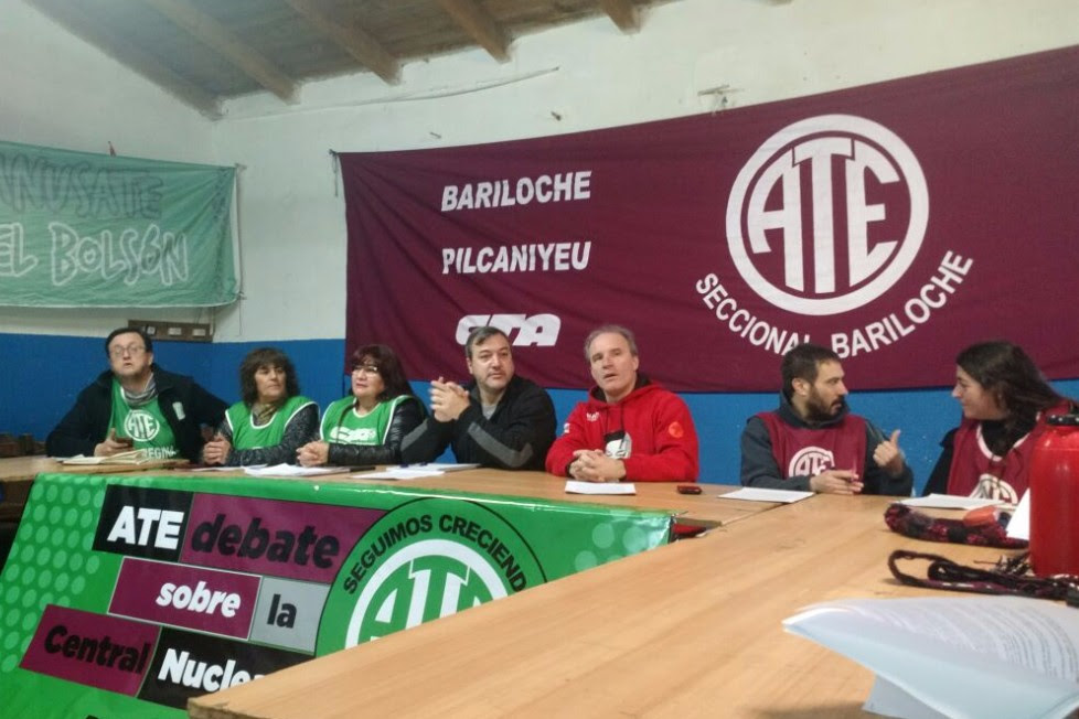 Hoy ATE brinda conferencia de prensa en Bariloche para explicar su posicionamiento con respecto a la Central Nuclear en la provincia