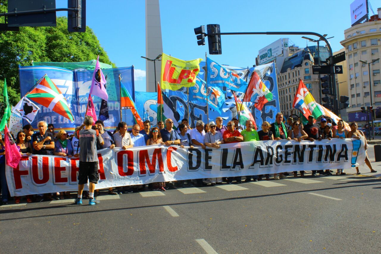 OMC │ ATE y CTA Río Negro dijeron presente en la marcha en Buenos Aires contra la Reunión Ministerial