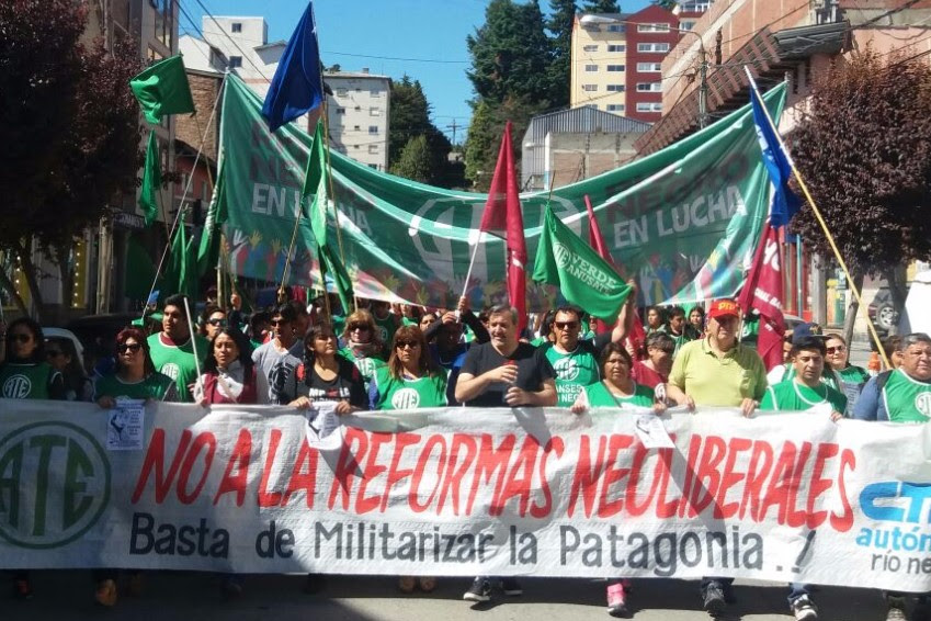 Histórico Paro con Movilización de ATE y CTA en Río Negro contra las Reformas Neoliberales de Macri