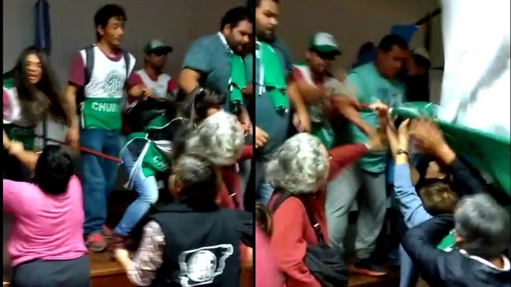 Grave | ATE Río Negro repudia la brutal violencia ejercida por integrantes de la agrupación Verde y Blanca en Chubut