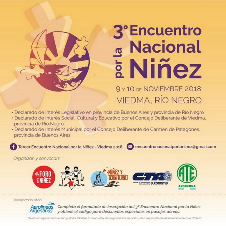 Encuentro Nacional por la Niñez │ ATE convoca a conferencia de prensa mañana en Viedma