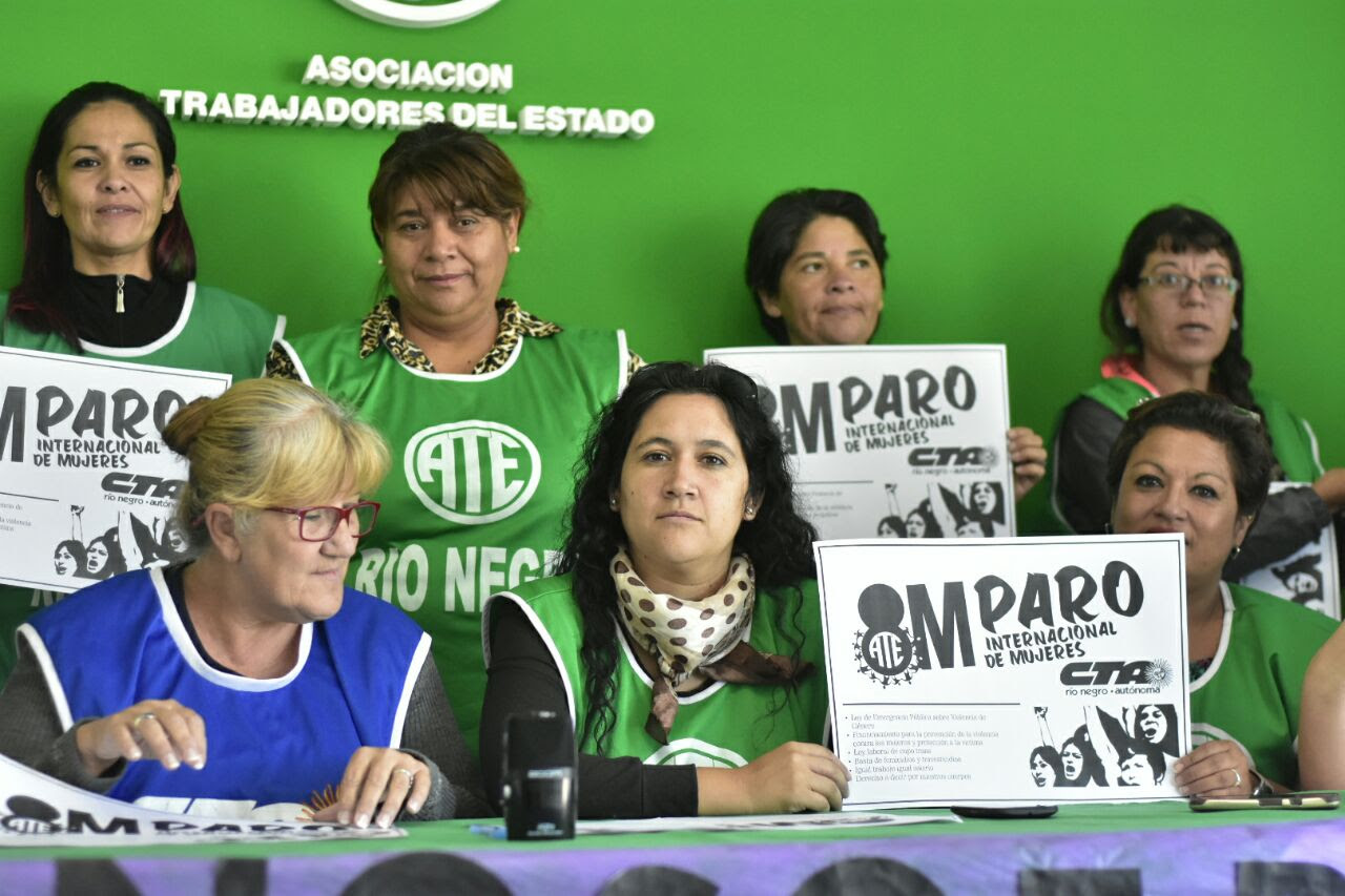 Las mujeres de ATE y CTA impulsan en Río Negro el Paro Internacional del próximo 8 de Marzo