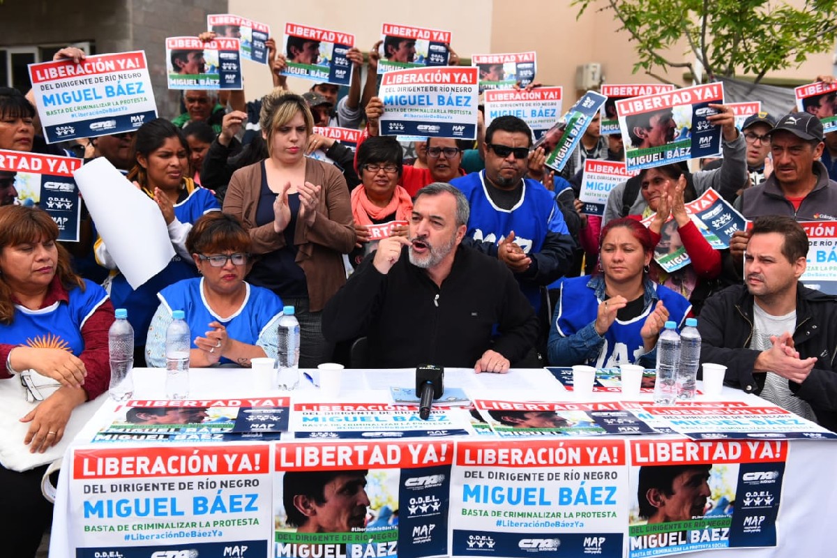 Roca | Hoy desde las 10, la CTA se concentra en Tribunales para pedir la liberación de Báez